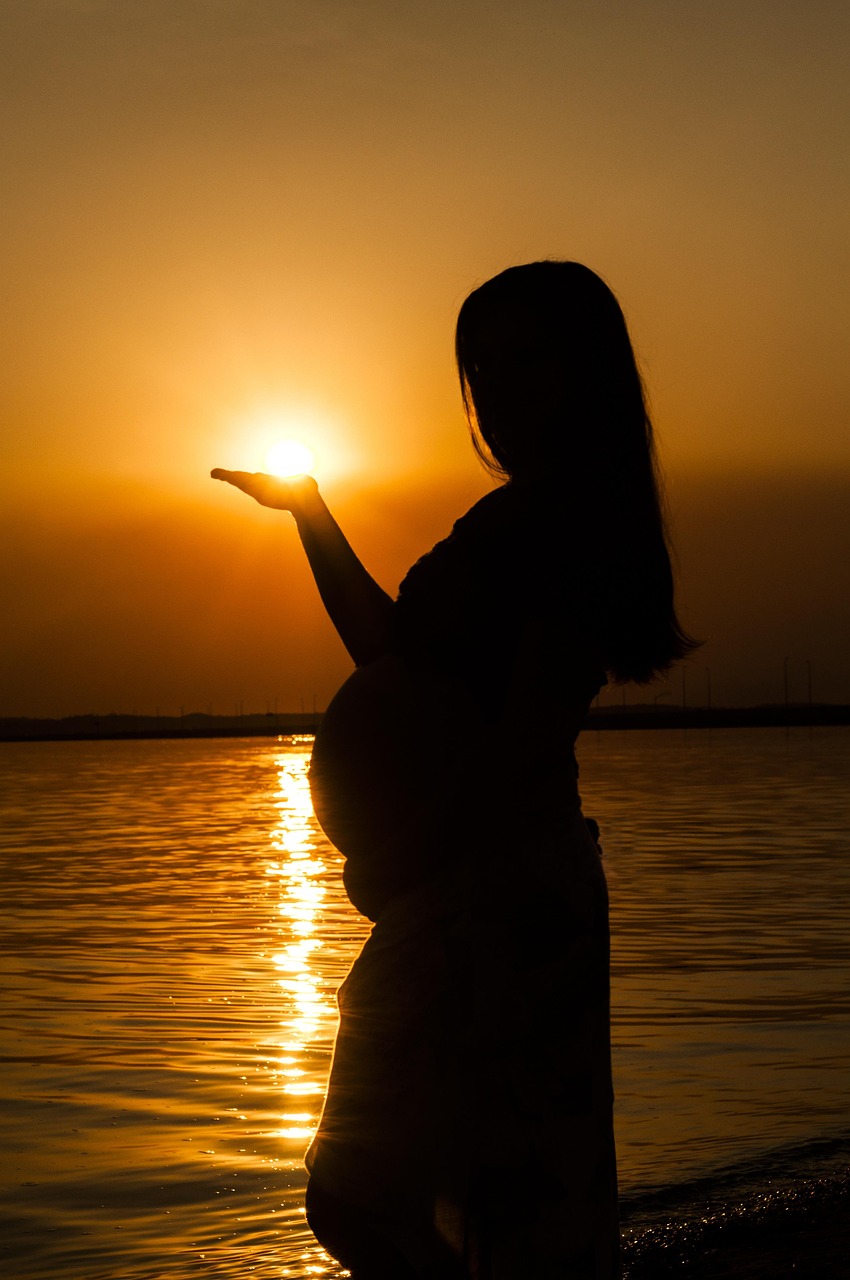mom, stomach, sunset, pregnant woman, big belly, pregnant, waiting, nature, pregnancy, mother-to-be, baby, spring